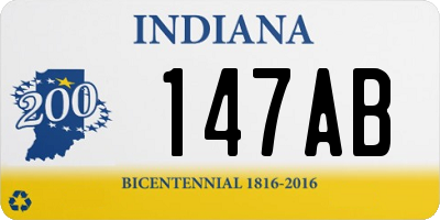 IN license plate 147AB