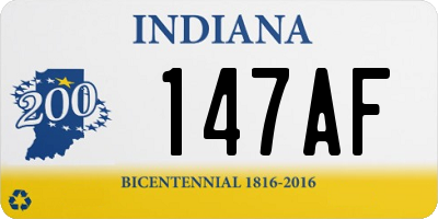 IN license plate 147AF