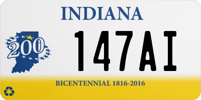 IN license plate 147AI