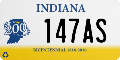 IN license plate 147AS