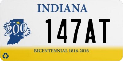 IN license plate 147AT