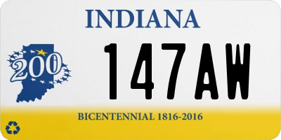 IN license plate 147AW