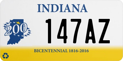 IN license plate 147AZ