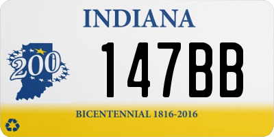 IN license plate 147BB