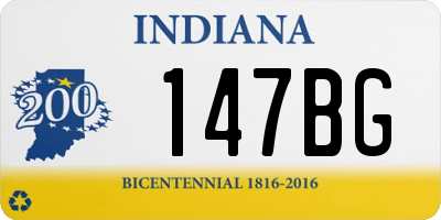 IN license plate 147BG