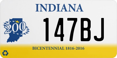 IN license plate 147BJ