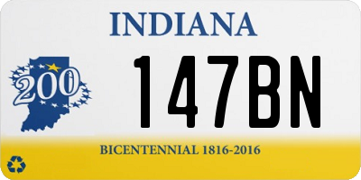 IN license plate 147BN