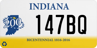 IN license plate 147BQ