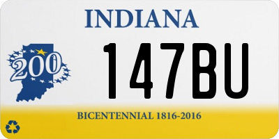 IN license plate 147BU