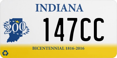 IN license plate 147CC