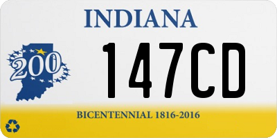 IN license plate 147CD