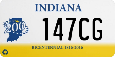 IN license plate 147CG