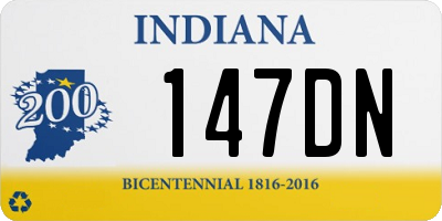 IN license plate 147DN