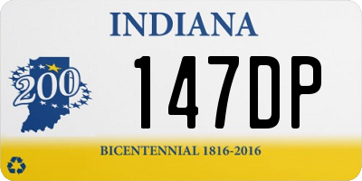 IN license plate 147DP