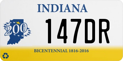 IN license plate 147DR