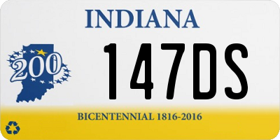 IN license plate 147DS