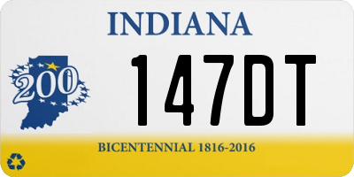 IN license plate 147DT