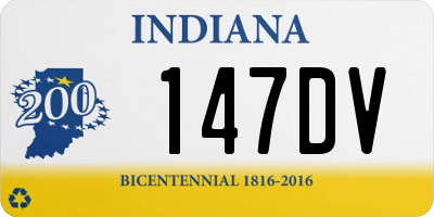 IN license plate 147DV