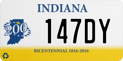 IN license plate 147DY