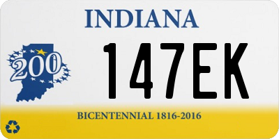 IN license plate 147EK