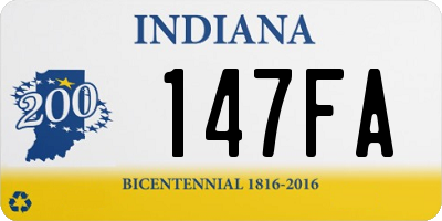 IN license plate 147FA