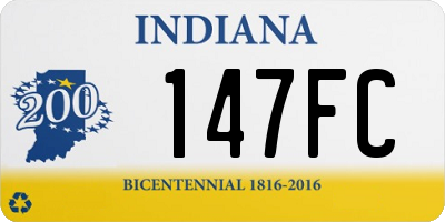 IN license plate 147FC