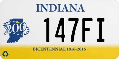 IN license plate 147FI