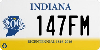 IN license plate 147FM