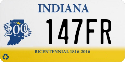 IN license plate 147FR