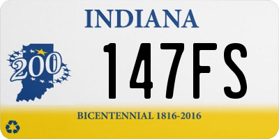 IN license plate 147FS