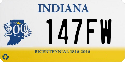 IN license plate 147FW