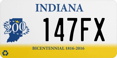 IN license plate 147FX