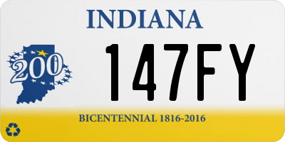 IN license plate 147FY