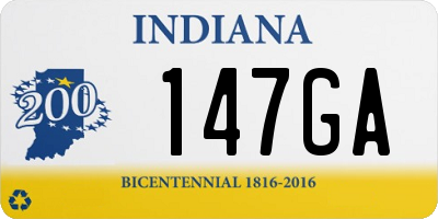 IN license plate 147GA