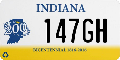 IN license plate 147GH