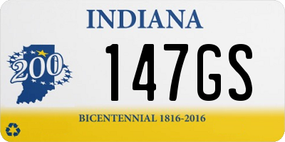 IN license plate 147GS