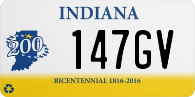 IN license plate 147GV