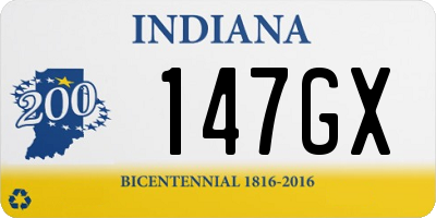 IN license plate 147GX