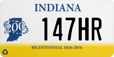IN license plate 147HR