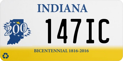 IN license plate 147IC