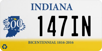 IN license plate 147IN