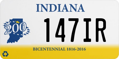 IN license plate 147IR