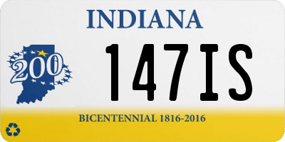IN license plate 147IS