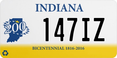 IN license plate 147IZ