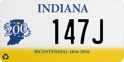IN license plate 147J