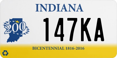 IN license plate 147KA