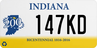 IN license plate 147KD