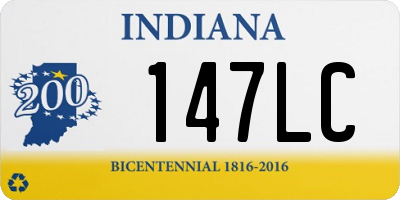 IN license plate 147LC