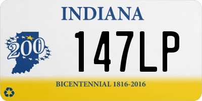 IN license plate 147LP