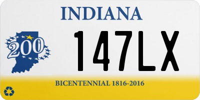 IN license plate 147LX